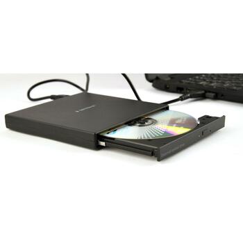 Gembird DVD-USB-04, внешний CD/DVD привод/записывающее устройство, USB 2.0, 24x скорость записи CD, 8x скорость записи DVD, черный (DVD-USB-04)