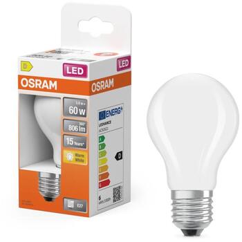 Osram Лампа 4099854467738, 5.9 W, 806 lm, E27, 2700 K, 300°, D, Frosted (4099854467738)