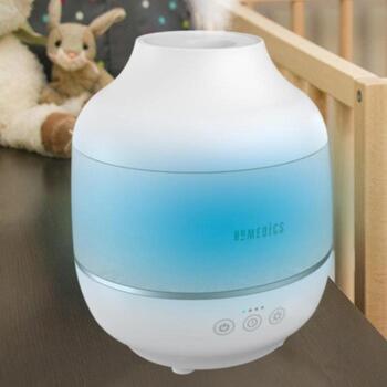 Homedics Gaisa mitrinātājs UHE-CM18-EU, 2l, 25h, 360° sprausla, 7 krāsu naktslampiņa, 2 ātrumi, aromterapija (UHE-CM18-EU)