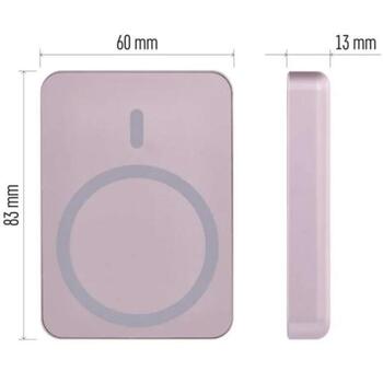 Emos Беспроводной Внешний Аккумулятор WI 522 B0555S, 5000 mAh, 20 W, алюминий, LED индикатор, быстрая зарядка (B0555S)