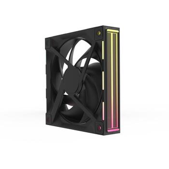 Zalman вентилятор ZM-DF120R A3 BLACK, 120мм, 800-2300 об/мин, 67.17 CFM, 1.87 mmH2O, 35.1 дБА, ARGB, 2 подшипника, PWM (ZM-DF120R A3 BLACK)