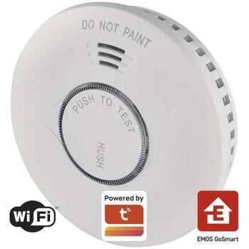 Emos Дымовой детектор TS380C-HW P56500S, 38x120x120mm, Wi-Fi, 10г, 85dB, IP20, 2x1,5V AA, 0-40°C, 0-93% RH (P56500S)