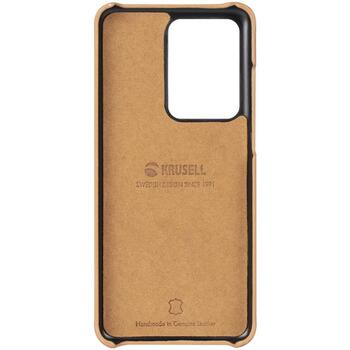 Krusell Sunne Cover Samsung Galaxy S20 Ultra 61961, бежевый, кожзам, задняя крышка, беспроводная зарядка, защита от царапин (61961)