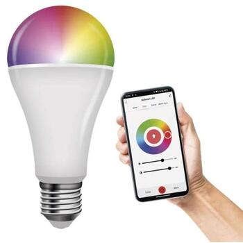 Emos LED лампа GoSmart A65 ZQW516R, 14 W, 220-240 V~, 1400 lm, RGB, Wi-Fi, диммируемая, 50/60 Гц (ZQW516R)