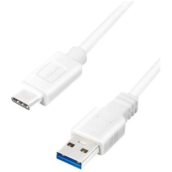 Logilink кабель CU0174, USB-C в USB-A, 1 м, USB 3.2 Gen 1, 5 Гбит/с, 3 А, белый (CU0174)