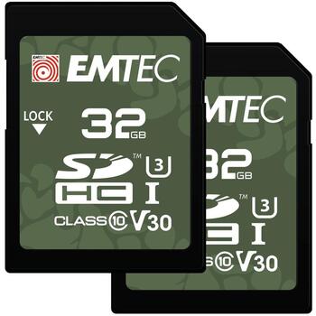 Emtec Карта памяти ECMSD32GHC10ORP, 32GB, UHS-I, U3, V30, скорость чтения 100MB/s, скорость записи 50MB/s (ECMSD32GHC10ORP)