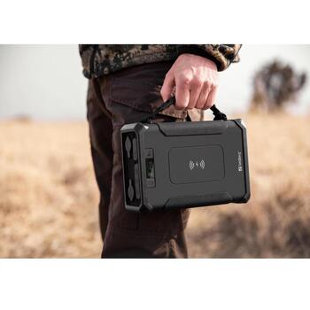 Sandberg 420-78 Survivor Powerbank 8in1, 96000 мАч, 180 Вт, черный, IPX4, беспроводная зарядка, USB-C, 2xUSB-A, DC, фонарик (420-78)