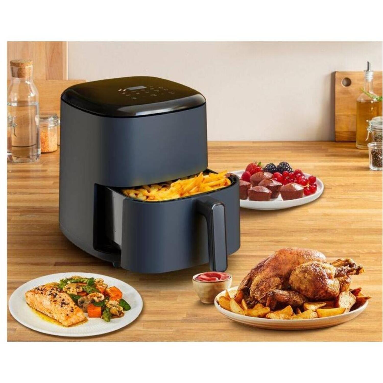 Tefal Gaisa fritēze EY245B10 Easy Fry Max, 1500 W, 5 L, tumši pelēks, 10 programmas, LCD displejs, neadhezīvs (EY245B10)