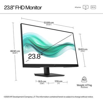 HP S3 Pro 324ph (60.5 cm (23.8 inches), black, FullHD, IPS, HDMI, DP, VGA, 100Hz panel) (B0BU9UT#ABB)