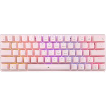 White Shark WAKIZASHI 2 GK-002421V2, механическая, розовая, 63 клавиши, USB, 1.5m кабель, синие переключатели, подсветка (WAKIZASHI-2-US-P-BLUE.SW)