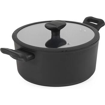 Russell Hobbs Crystaltech высокий кастрюля RH01864EU7, 24см, черный, алюминий, 11см, с крышкой (RH01864EU7)