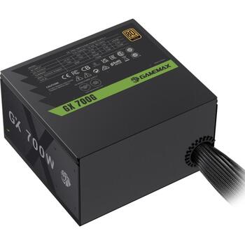 Gamemax barošanas bloks GX 700G, 700 W, Zelts, Nemodulārs, 120 mm ventilators, 10 A (GX 700G)