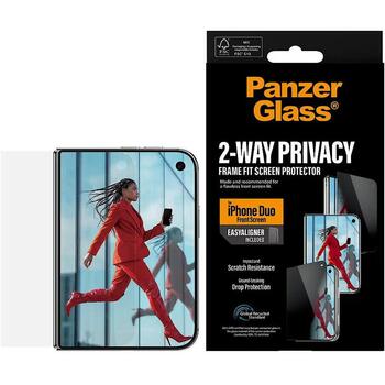 PanzerGlass Privacy w. EasyAligner | Screen protector | Apple | iPhone Duo | Glass | Transparent (PG12437)