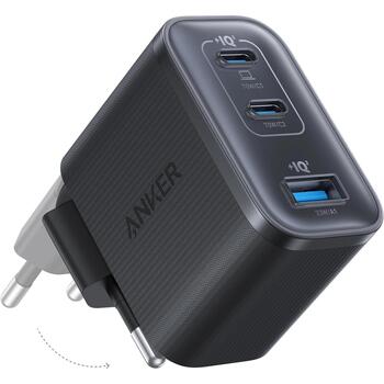 Anker Nano зарядное устройство A121AL11, 70Вт, 3 порта, 2x USB-C, USB Type A, черный (A121AL11)