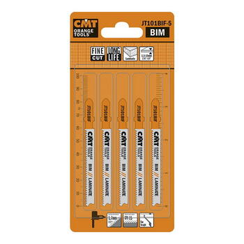 CMT Figūrzāģa asmens JT101BIF-5, 58/83x1,7mm, 15TPI, 5 gab, BIM 8% Co, kokam (JT101BIF-5)