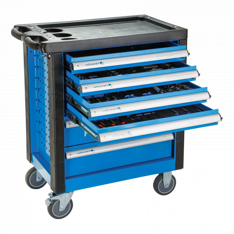 Servisa instrumentu skapis, 6 atvilktnes, 91x76x46cm HT7G046 HOGERT (HT7G046)