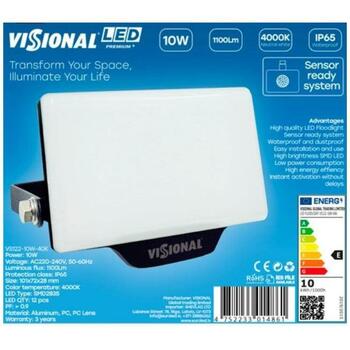 Visional LED-прожектор VS122-10W-40K 10W 1100Lm 4000K IP65, 120°, класс E (VS122-10W-40K)