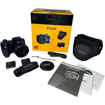 Kodak Цифровая камера AZ528 BLUE, 16 МП, 52x оптическое увеличение, 3,0 дюйма LCD, Wi-Fi, 1100 мАч аккумулятор (AZ528 BLUE)