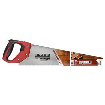 Kreator ручная пила KRTH80002, 450mm, 7 TPI, мягкая рукоятка, угловые направляющие 45° и 90° (KRTH80002)