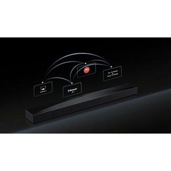 Tcl звуковая панель Q75HE 5.1.2 канала, 620 Вт, Dolby Atmos, DTS:X, Bluetooth, технология Ray Danz, беспроводной сабвуфер (Q75HE)