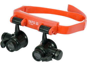 Yato Налобная лупа со светодиодной подсветкой YT-73840, 10x, 15x, 20x, 25x, 2 LED, 3x1.5V LR1130, ABS оправа, акриловые линзы (YT-73840)