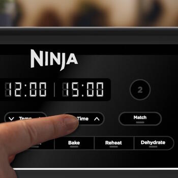 Ninja Foodi Dual Zone DZ801EU karstā gaisa fritieris cepšanai un gatavošanai 2470W 7.6L 2x3.8L 6 programmas 40-240°C DualZone (DZ801EU)