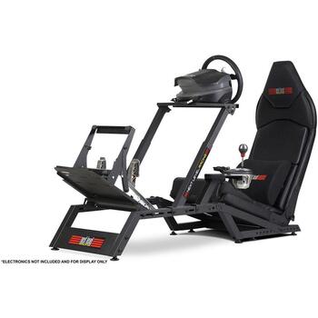 Next Level Racing Spēļu krēsls F-GT NLR-S010, 130 kg, melns, formulu un GT sacīkšu pozīcijas, jostasvietas atbalsts (NLR-S010)
