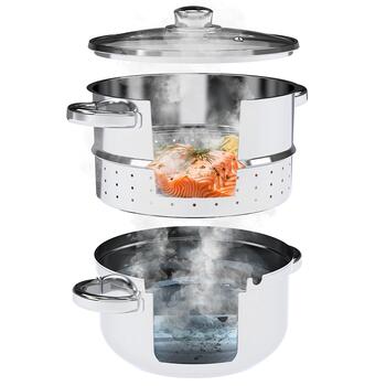 Browin 800505 tvaika sulu spiede un tvaikonis, 5L, nerūsējošais tērauds, 31,2x23,5x35cm, 1,95kg (800505)