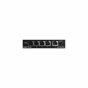 Ruijie Reyee RG-ES205GC | 5-портовый Гигабитный Умный Коммутатор с Облачным Управлением (Без PoE) — Чёрный Корпус (RG-ES205GC)
