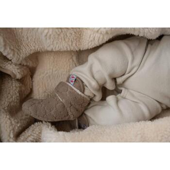 Lodger Slipper Folklore Fleece тапочки SLF 535_12-18, 12-18M, 100% полиэстер, коричневый, Velcro, нескользящая подошва (SLF 535_12-18)