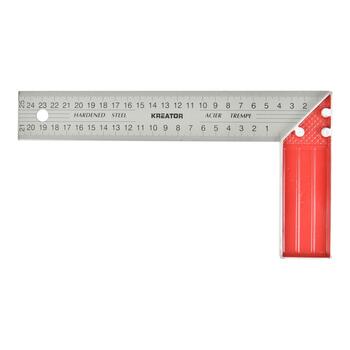 Kreator угольник KRTH70401, 250мм, закаленная сталь, измерение углов 90°, оксид алюминия, петля для подвешивания (KRTH70401)