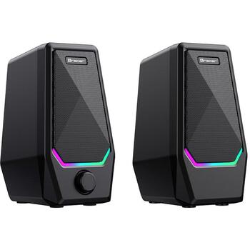 Tracer Компьютерные колонки TRAGLO47764, 6W, 20-20000Hz, 2.0 (Стерео), USB, RGB подсветка, проводное соединение (TRAGLO47764)