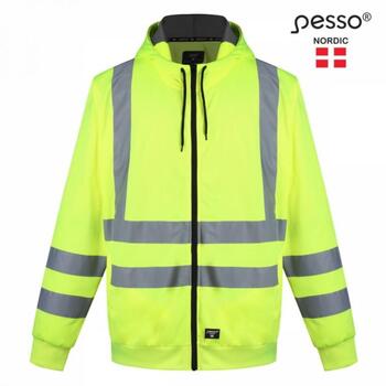 Pesso Hi-vis куртка с капюшоном FL03G_S, 50mm светоотражатели, 100% полиэстер, EN ISO 20471:2013, 2 класс (FL03G_S)