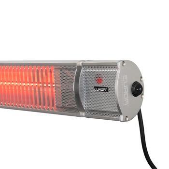 Eurom Golden 2200 Comfort RCD инфракрасный уличный обогреватель для террасы 2200W IP65 пульт управления настенный до 25m2 серебристый (334524)