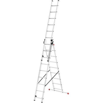 HAILO ProfiStep Combi 037312007, kombinējamās kāpnes, alumīnijs, 3x12 pakāpieni, 895cm, 150kg (037312007)