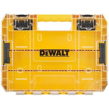 Dewalt Большой TOUGHCASE® Модель DT70839-QZ, 1.552кг, 33.5см, 180мм, 265мм, 6.7см, 46мм, настраиваемый, прозрачная крышка (DT70839-QZ)