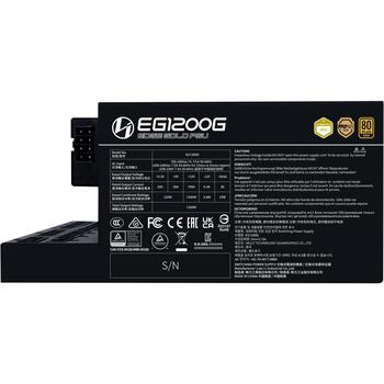 Lian Li Datora barošanas bloks EDGE GOLD 1200 G9P.EG1200G.BH00.EU, 1200W, 80 PLUS Gold, pilnībā modulārs, USB centrmezgls (G9P.EG1200G.BH00.EU)
