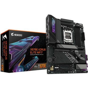 Gigabyte Dēlis X870E A ELITE WIFI7 1.2, AMD Socket AM5, 16+2+2 fāzes, DDR5 256 GB, PCIe 5.0, 2.5GbE LAN, Wi-Fi 7 (X870E A ELITE WIFI7 1.2)