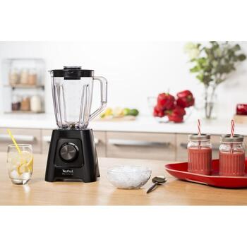 Tefal Блендер BL420838, 600 Вт, 1.25 Л, пластиковая чаша, дробление льда, черный (BL420838)