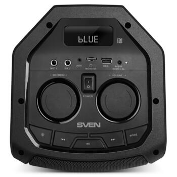 Портативная Bluetooth колонка мощностью 100 Вт RMS с TWS соединением FM радио поддержкой USB microSD и RGB подсветкой PS-710 Чёрный SV-021696 SVEN (SV-021696)