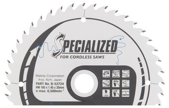 T.C.T. Zāģripa SPECIALIZED 165X1.45X20mm 23° T44, B-53724 MAKITA (B-53746)
