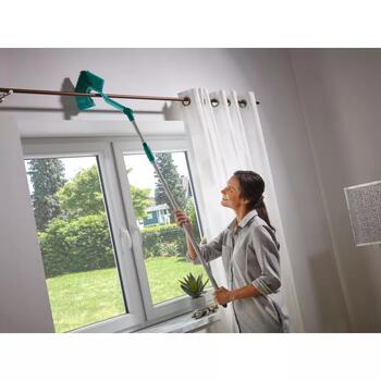 Leifheit Dusty 1041510 щетка для пыли, телескопическая ручка 110-190см, ширина щетки 26см, треугольная форма, кольцо 360° (1041510)