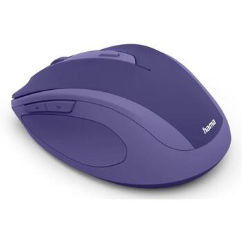 Hama WM-400 00173037, optiskā bezvadu datorpele, 1600 DPI, 6 pogas, 2.4 GHz, 10 m, USB Type-A, ergonomisks, klusie klikšķi (00173037)