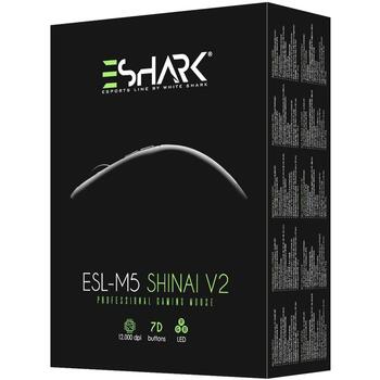 Unknown Brand 12864 Игровая мышь SHINAI-V2, 12000 DPI, 1000Hz, 50G, 7 кнопок, 1.8m, RGB подсветка, порошковое покрытие (SHINAI-V2)