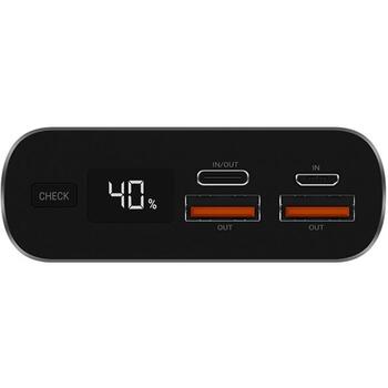 Navitel Lādētājs-akumulators PWR20 AL Silver, 20000mAh, 3.7V, 22,5W, USB-C 5V 2,6A, 9V 2A, 12V 1,5A, Mikro USB 5V 2A (PWR20 AL Silver)