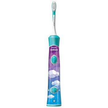 Philips Зубная щетка Sonic HX6322/04, 2 режима, 2 насадки, перезаряжаемая, Bluetooth, Aqua (HX6322/04)