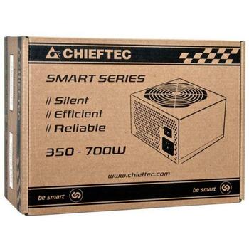 Chieftec Datora barošanas bloks GPS-500A8, 500W, 230V, 47-63Hz, 20+4 pin ATX, 3xSATA, 1x6+2 pin PCIe, aktīvā dzesēšana (GPS-500A8)
