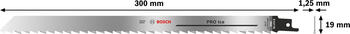 5 zobenzāģa asmeņi S 1211 K, Zobenzāģiem PRO ICE S1211K ASMENS, 2608652900, BOSCH (2608652900)