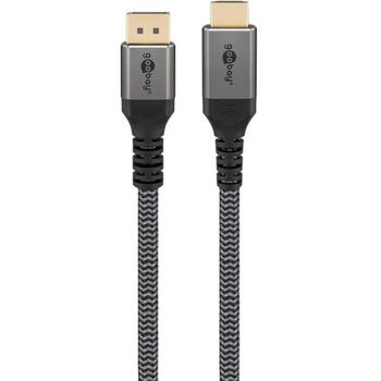 Goobay адаптерный кабель 65269, 2 м, серый, пассивный кабель, поддержка 4K60Hz, 18 Gbps (65269)