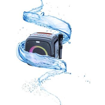 Manta Караоке колонка SPK3400000001, 100W, 10ч, IPX5, Bluetooth, AUX, Микрофон, USB, MicroSD, LED (SPK3400000001)